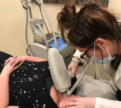 Patti working at medical spa